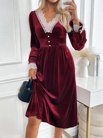 Velvet Midi Dress