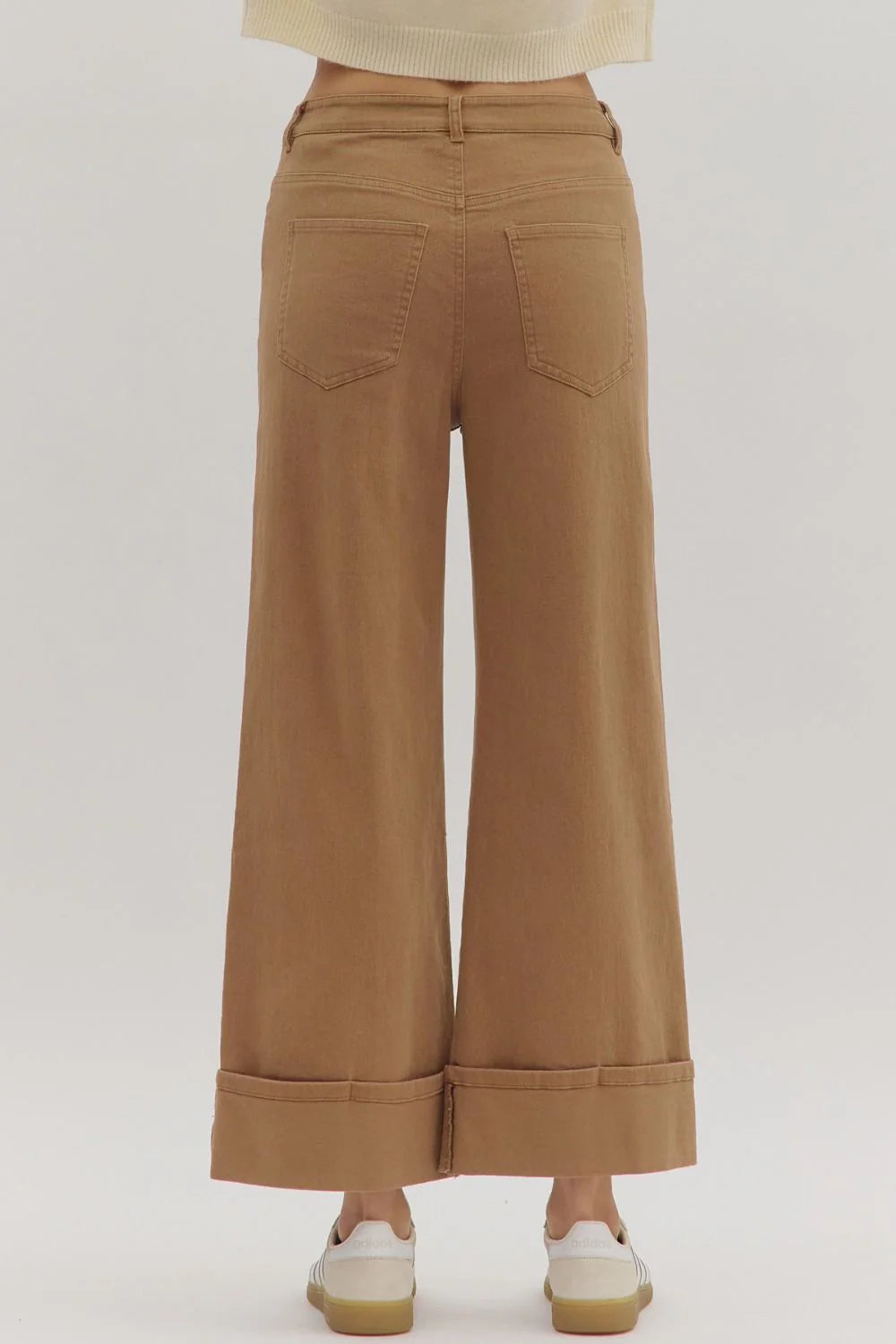 Solid Mid-Rise Ankle Length Pants
